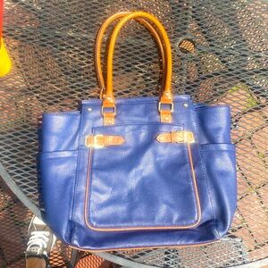 Kelly and Katie - Navy Blue and Tan bag